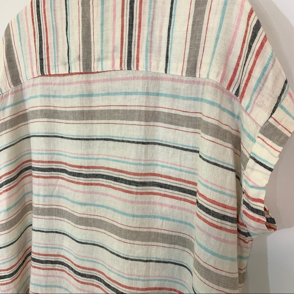 Weatherproof Vintage Tie Front Linen Blend Top - Picture 11 of 15